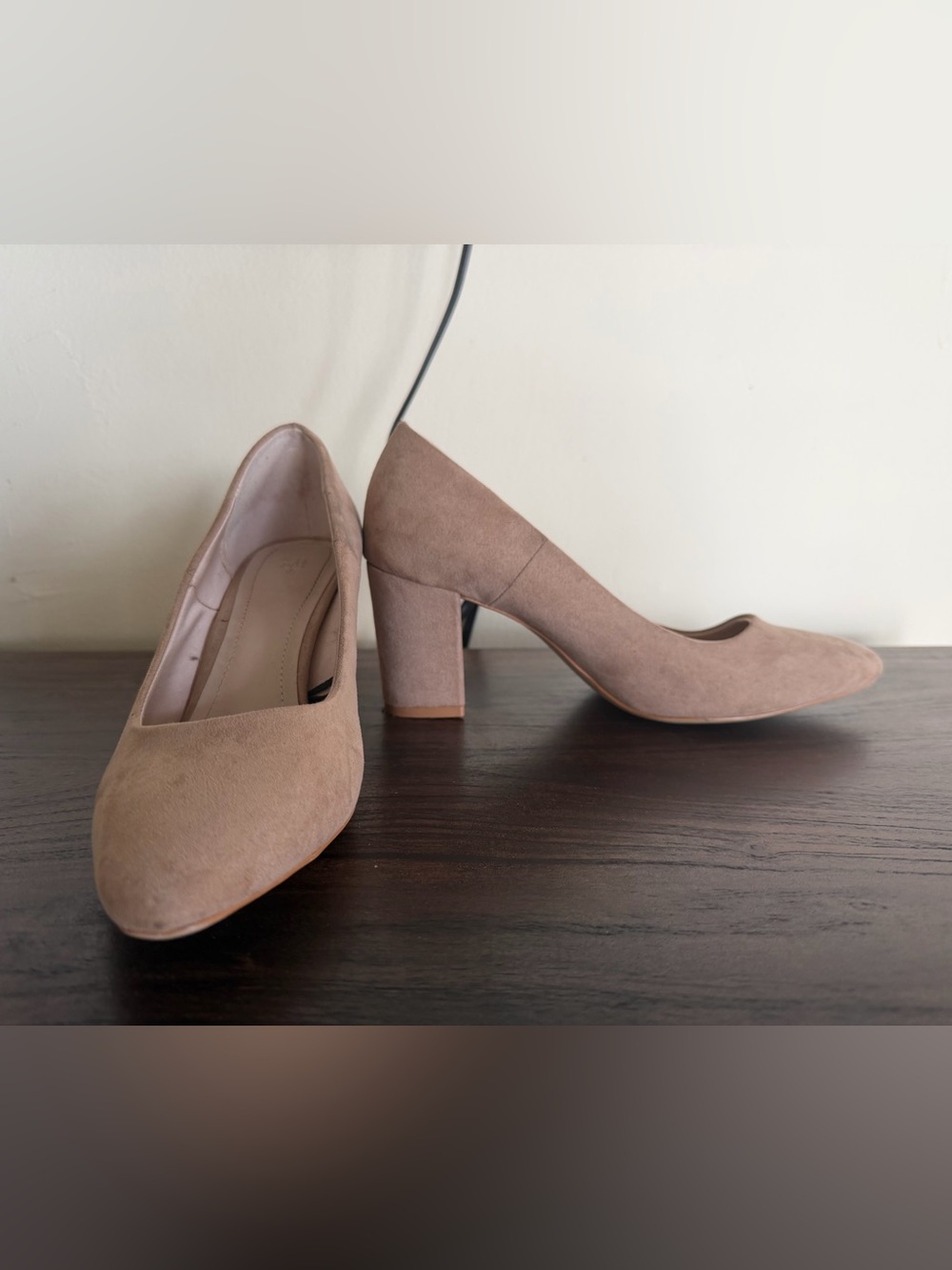 H&M Classic Block Heel Pumps in Taupe - Women